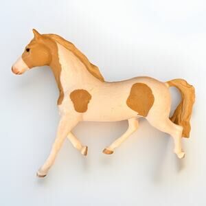 Schleich Pinto Horse Toy Figure Brown White Paint Horse Animal Model